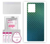 apgo Protective Skin Sticker for the back compatible with Motorola Edge 30 Fusion, Wrap Film, Foil, Vinyl - Pattern Carbon Chameleon CAKA1