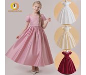 Vestido de princesa europea y americana: elegante vestido de fiesta y pasarela para niñas. 120 cm blanco