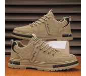 Mocasines de piel de ante auténtica para hombre, zapatos casuales, zapatillas de deporte para hombre, zapatos Oxford con cordones, zapatos para correr al aire libre, zapatos de tabla, zapatos de seguridad 39