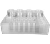 24 piezas de soporte para vasos de tinta desechables para tatuajes, bandeja para pigmentos y agujas de tatuaje.