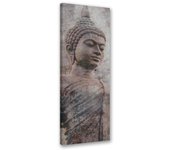 Impresión en lienzo, estatua de Buda 30x90 gris