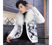 Abrigo de piel sintética para hombre, chaqueta de visón sintético cálida para otoño e invierno, para jóvenes M