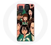 Coque pour samsung galaxy A71 Squid Game Affiche personnages Fanart