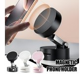 Soporte magnético para teléfono con ventosa de doble cara, soporte de almacenamiento plegable multifuncional y perezoso, soporte giratorio universal con ventosa al vacío para teléfono móvil negro