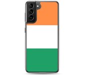 Coque Téléphone - Samsung - Galaxy S21 Ultra - Drapeau Irlande - Souple - Multicolore