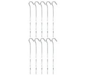 Clavijas para tienda de campaña Summit (Paquete de 10) One Size plata