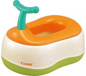 Etiqueta para inodoro combinada para bebés con etiqueta para escalón para orinal, color naranja