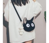 Bolso Kawaii de estilo japonés para mujer, bandolera de felpa con dibujos animados, bandolera pequeña para teléfono y bolso blanco