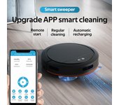 Robot aspirador OB16 con control remoto inalámbrico, barre, friega y limpia, recarga automática, mapa inteligente y wifi. blanco