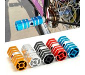 Pedales de eje de aleación para bicicleta de montaña Bmx, clavijas para acrobacias, 2 uds. azul