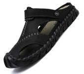 Sandalias Verano Hombres Cuero Clásico Hombres Zapatos Zapatillas Sandalias Suaves Hombres Romano Cómodo Calzado Para Caminar Al Aire Libre 40