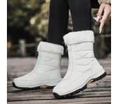 Botas de nieve de invierno para mujer, zapatillas impermeables, botas cálidas antideslizantes, botas de senderismo para exteriores para mujer, zapatos de trabajo 35