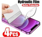 4 Uds película de hidrogel cubierta completa para iPhone 11 12 13 14 Pro Max Protector de pantalla para iPhone 14 8 7 Plus XR XS MAX Protector de pantalla For Galaxy A12 5G puro