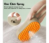Cepillo de vapor para perros, cepillo eléctrico para el pelo de gatos con pulverizador, cepillo de vapor para perros 3 en 1 para masaje, cuidado de mascotas, eliminación de pelo enredado y suelto