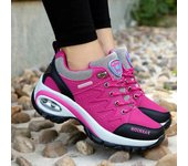 Zapatillas de running para mujer con amortiguación de aire Zapatillas de running para mujer con amortiguación de aire y suela blanda aumentada Zapatillas deportivas para mujer con suela gruesa y para todos los partidos 35 negro