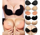 3 estilos de silicona adhesivo invisible sin espalda sujetador sin tirantes push up bralette cierre frontal sin costuras barras adhesivas cubierta de pezón ropa interior style1 A negro