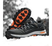 Botas de invierno para hombre, zapatillas altas informales cálidas para exteriores, botas de nieve de buena calidad para mujer, nuevos zapatos de escalada de montaña para hombre romanos 36 negro