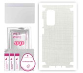 apgo Adhesivo protector para la parte trasera y laterales compatible con Xiaomi Mi 10T Pro 5G, película envolvente, lámina de vinilo - Estampado de tela blanca