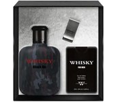 Evaflor Whisky Black Opulence Set: 100ml Eau de Toilette, 20ml Travel Spray & Sleek Money Clip