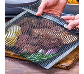 Bolsa de malla de PTFE antiadherente para parrilla, tapete reutilizable para parrilla de barbacoa, bolsa para cocinar carne y verduras, accesorios para parrilla de carbón