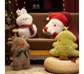 Nuevos y lindos adornos navideños de Papá Noel, almohadas para árboles de Navidad, decoraciones para ventanales, muñecos, cojines y almohadas para sofá. 40-45cm