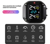 Sensores de presión de neumáticos para motocicletas Moto TMPS con pantalla a color, sistema de monitoreo de presión de neumáticos, sensor externo para neumáticos de 2 ruedas Type A