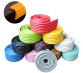 Cojín de protección para niños, protector de espuma para parachoques, tira de borde de mesa, protector de esquinas de escritorio, seguridad para bebés beige