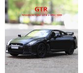 Simulación de coche de metal de 5 pulgadas Vehículo de juguete y fundido a presión JDM Nissan GTR R35 Supercar RMZ city 1:36 regalos modelo de aleación para niños