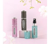 5 ml Mini Perfume Bottle Crystal Design Perfume Container Portable Empty Pump Container  Outdoor negro