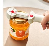 Abridor de botellas multifuncional de acero inoxidable, abridor de tapas de 2,5 a 9,5 cm de diámetro, abridor de latas de vino y cerveza ajustable, herramientas de cocina azul