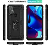 Funda a prueba de golpes para Moto G Power 2022 Funda Moto G Power Soporte de anillo Funda de teléfono de negocios para Motorola MotoG GPower Funda Coque Moto G Power 2022 verde