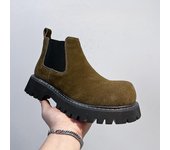 Botas Chelsea para hombre, botas de media caña de estilo británico que realzan la temporada, botas Martin informales de caña alta 44310-A 38 marrón