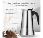 Cafetera de acero inoxidable con cafetera eléctrica portátil
