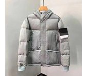 Parkas con capucha de alta calidad para hombre y mujer, abrigo para exteriores con brújula y viento, abrigo impermeable de nailon y Metal para invierno M negro