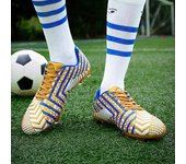 FG/AG Botas de fútbol para Hombre, Tacos para jóvenes, Zapatos de Entrenamiento, Zapatillas de fútbol Profesionales, Botas de fútbol Sala 33 azul