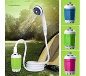 Ducha para acampar al aire libre, bomba de ducha eléctrica portátil IPX7 resistente al agua con pantalla Digital para acampar, viajar, playa, riego de mascotas color rosa