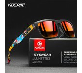 Gafas de sol polarizadas KDEAM para hombre, estilo pesca, estilo de vida, con espejo, bloqueo de color, cuadradas, con estuche. With Original Box