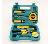 Juego de herramientas manuales para el hogar, caja de herramientas, Kit de emergencia para vehículos, 8 Uds. amarillo