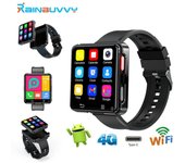 Reloj inteligente Rainbuvvy S998 4G con 3 GB de RAM y 32 GB de ROM, Android 11, Bluetooth 4.2, tipo C, pantalla de 2,64 pulgadas, GPS, pantalla de 480 x 480, cuatro núcleos, reloj inteligente desmontable negro