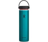 Botella Hydro Flask ligera de boca ancha de 24 oz y 709 ml, color Celestine, tamaño mediano