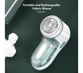 Máquina de afeitar de tela portátil, quitapelusas, suéter, desfuzzer, funciona con pilas y cuchillas mejoradas de 3 hojas verde