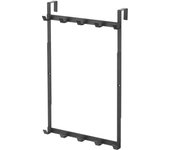 Yamazaki 4893 Colgador de puerta de altura ajustable, negro, aprox.. Ancho 30 x profundidad 7.