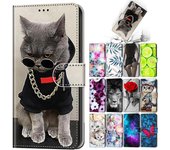 Funda con tapa para Samsung Galaxy A50, A30s, A50s, A 50, funda de piel con tapa magnética, funda para teléfono con diseño de gato y perro, carcasa para chica for Samsung A30S