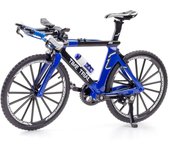 1:Modelo a escala 8, bicicleta de aleación, modelo de bicicleta de montaña con dedo de carreras fundido a presión, colección de simulación de bicicleta de bolsillo de Metal, juguetes para niños 1/8-19.5x12cm azul
