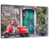 Cuadros en Lienzo Vespa scooter Toscana 60x40 varios colores