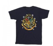 Harry Potter Mens Christmas Crest T-Shirt M negro