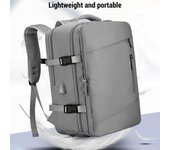 Mochila de viaje al aire libre Mochila de gran capacidad Mochila para computadora portátil Mochila informal con carga USB 2218 negro