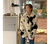 Abrigo de piel de visón para mujer, abrigo de piel de visón entero, chaqueta informal joven blanca leche corta de invierno 6XL