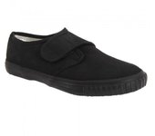Dek Kids Zapatillas de lona negras con cierre táctil júnior unisex 7 UK negro