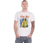 Bon Jovi - Camiseta de algodón unisex para adultos resbaladiza cuando está mojada L blanco